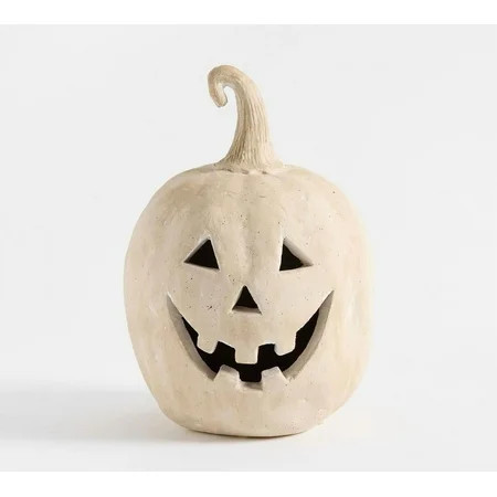 Pottery Barn Resin Pumpkin Decor Set - Handmade Jack O' Lantern Halloween Decoration for Indoor Outdoor Fall Porch Farmhouse Door | Walmart (US)
