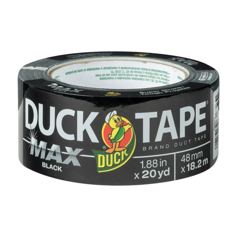 Duck Brand Max Strength 1.88 in x 20 yd Black Duct Tape Roll - Walmart.com | Walmart (US)