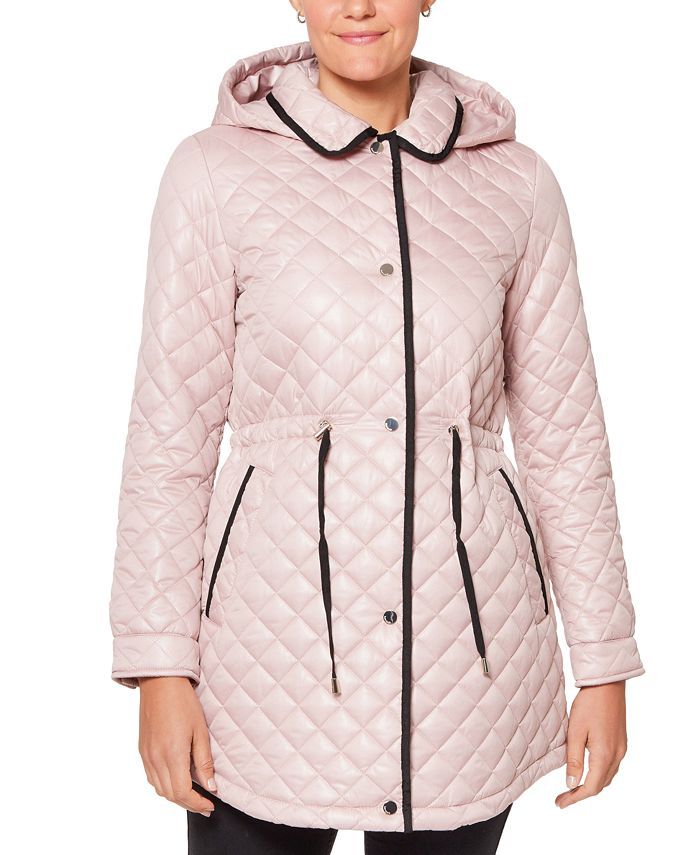 kate spade new york Women's Hooded Quilted Anorak Coat, Created for Macy's & Reviews - Coats & Ja... | Macys (US)