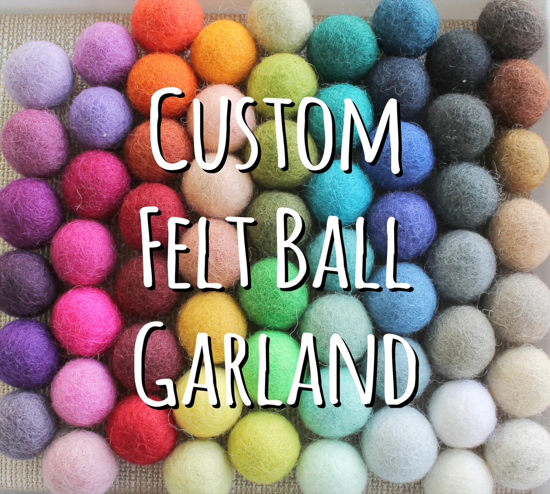 Custom Felt Ball Garland, Custom Pom Pom Garland, Nursery Decor, Custom Felt Garland, Felt Ball B... | Etsy (US)