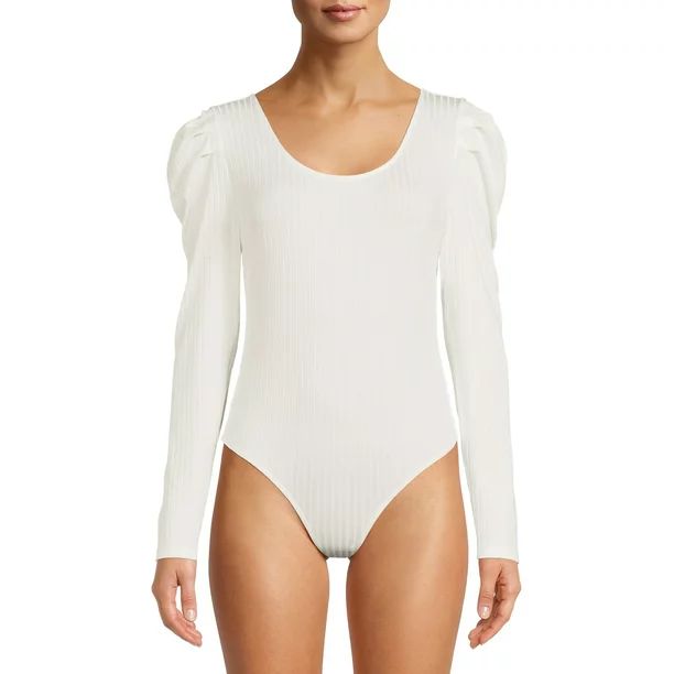 Time and Tru Women's Puff Sleeve Bodysuit - Walmart.com | Walmart (US)