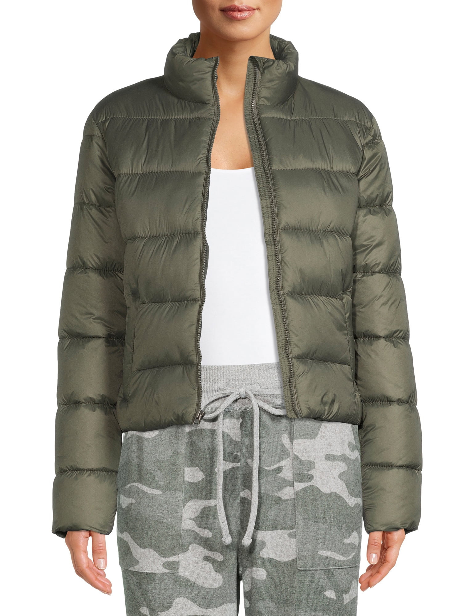 Time and Tru Women's and Women's Plus Puffer Jacket | Walmart (US)