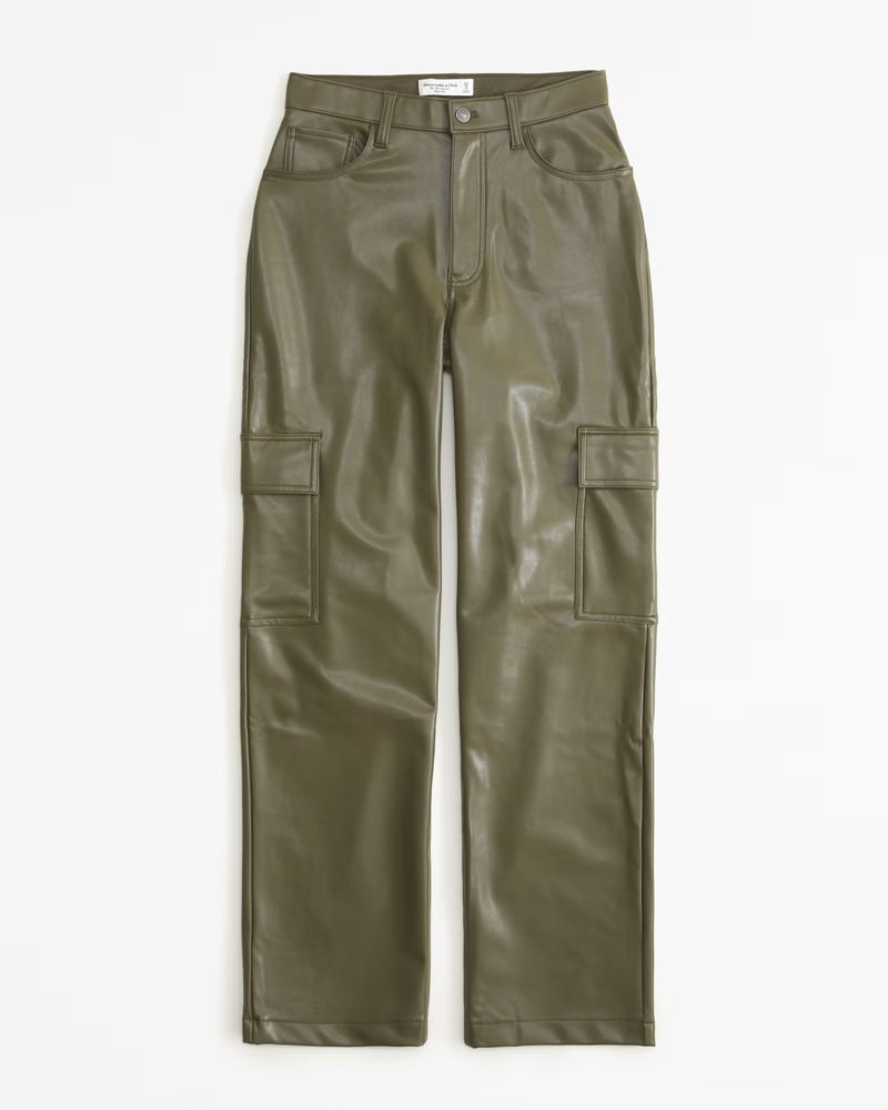 Curve Love Vegan Leather Cargo 90s Relaxed Pant | Abercrombie & Fitch (US)