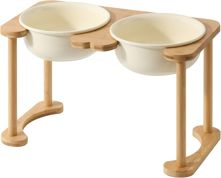 Havniva Ceramics Raised Dog Bowl with Non-Slip Stand Elevated Dog Bowl for Medium Dog Food and Wa... | Amazon (US)