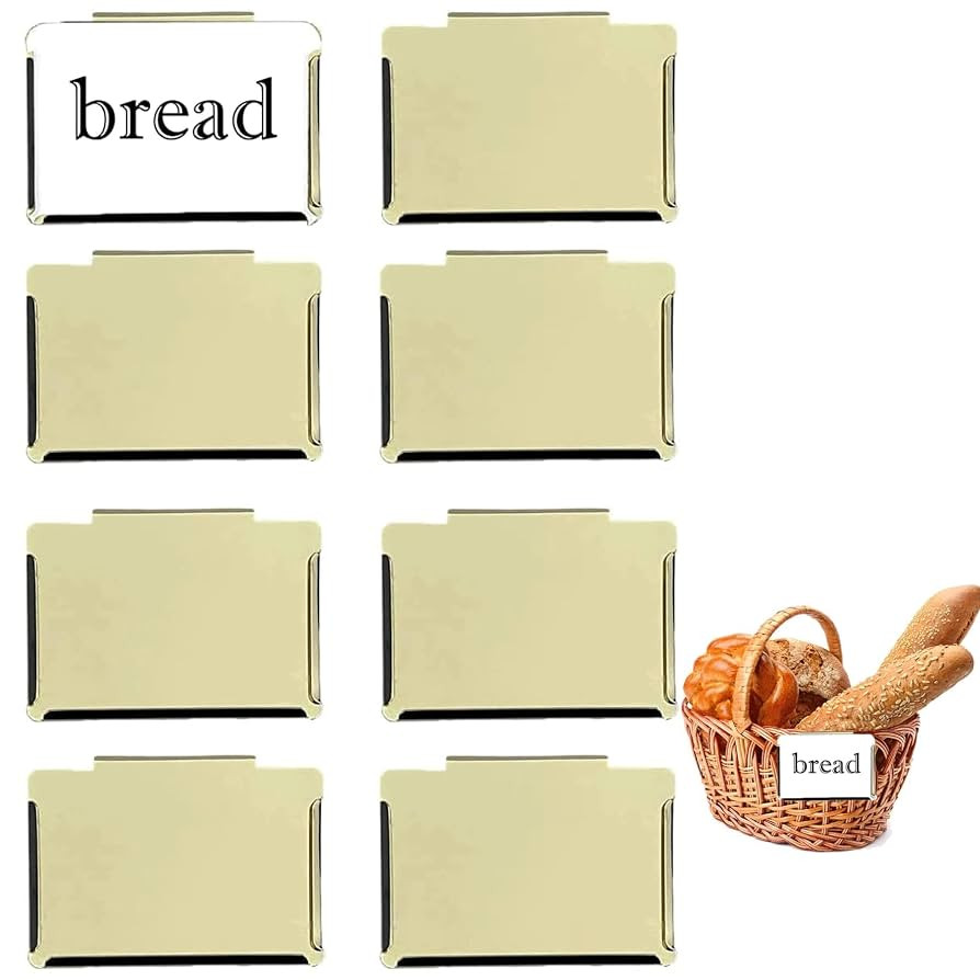 Gold Clip Label Holders Basket Labels for Home Kitchen Storage Basket Bins 2.5 x 3.5 Inch - 8Pack... | Amazon (US)