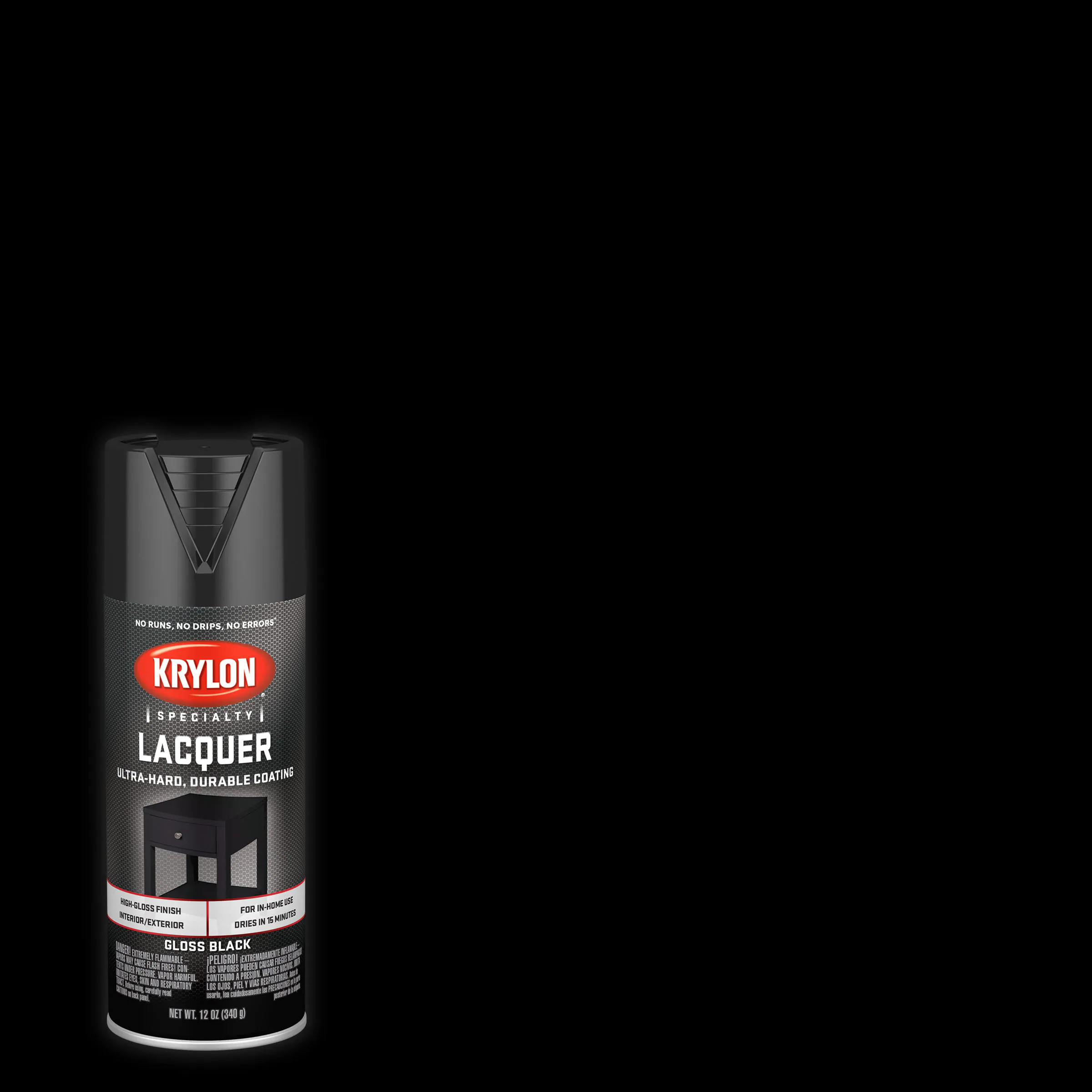Krylon Gloss Black Spray paint ( NET WT. 12-oz ) | K07030777 | Lowe's