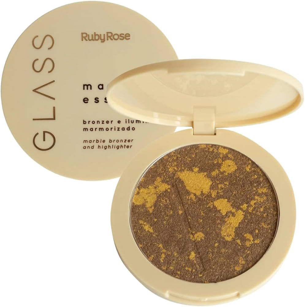 Bronzer E Iluminador Marmorizado Glass - Ruby Rose (MB02, Único) | Amazon (BR)