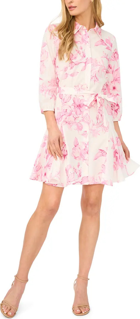 Floral Button-Up Shirtdress | Nordstrom