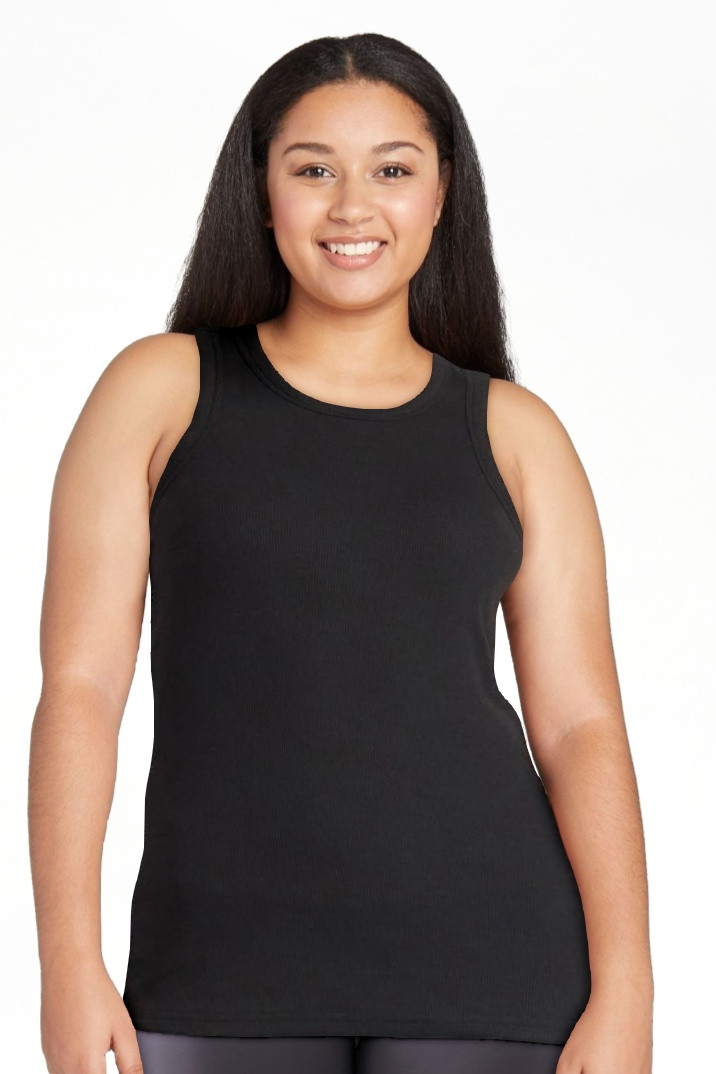 Avia Women's Cotton Ribbed Tank Top with Shelf Bra, Sizes XS-XXXL | Walmart (US)