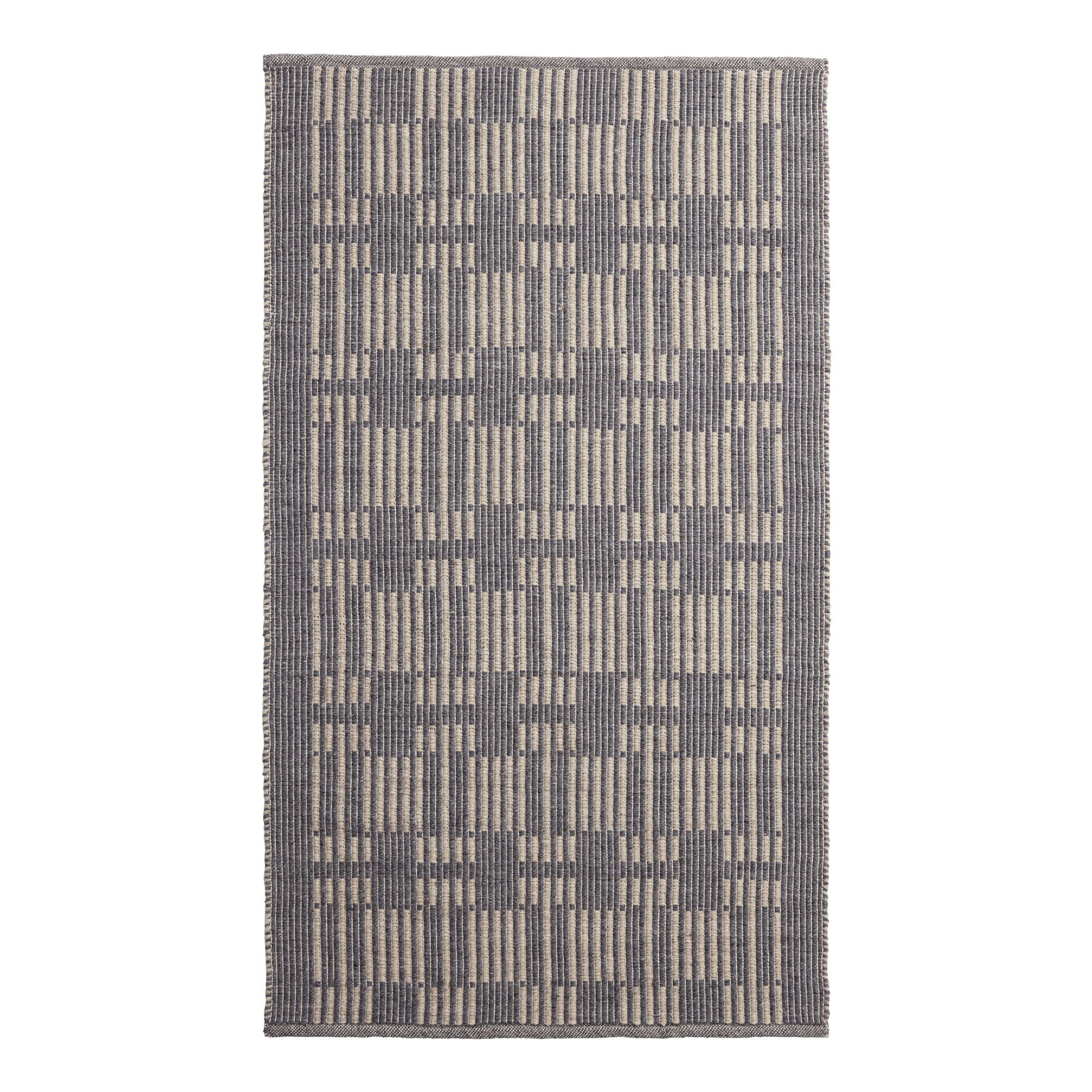 Hawthorne Gray and Taupe Wool Blend Reversible Area Rug | World Market