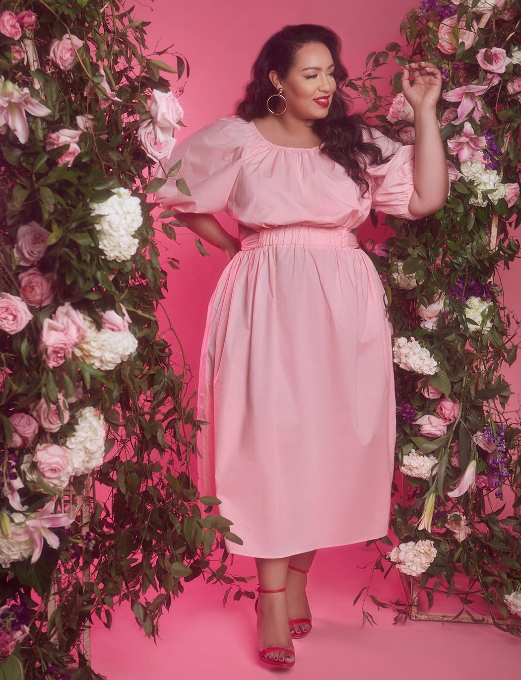 Puff Sleeve Midi Dress | Eloquii