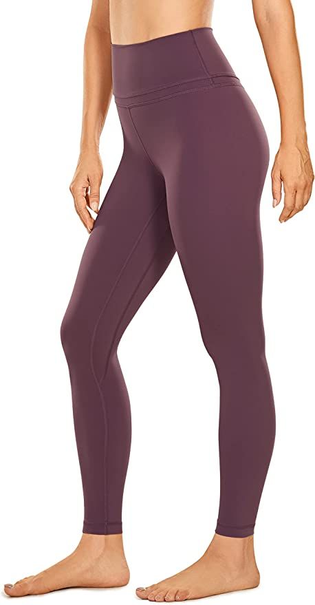 CRZ YOGA Women's Naked Feeling Workout Leggings 25 Inches - 7/8 High Waist Yoga Tight Pants | Amazon (US)