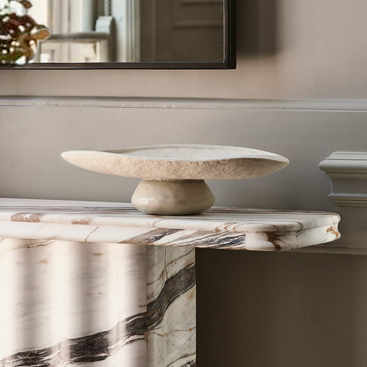 Zephyr Calacatta Gold Marble 52" Console Table | Crate & Barrel | Crate & Barrel