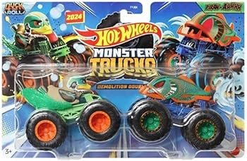 Hot Wheels Monster Trucks Demolition Doubles New for 2024 Duck N' Roll vs Piran-Ahhhh | Amazon (US)