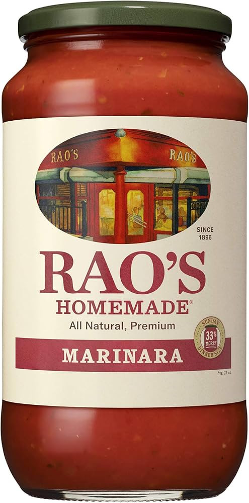 Rao's Homemade Marinara Sauce, 32 oz, All Purpose Tomato Sauce, Pasta Sauce, Carb Conscious, Keto... | Amazon (US)