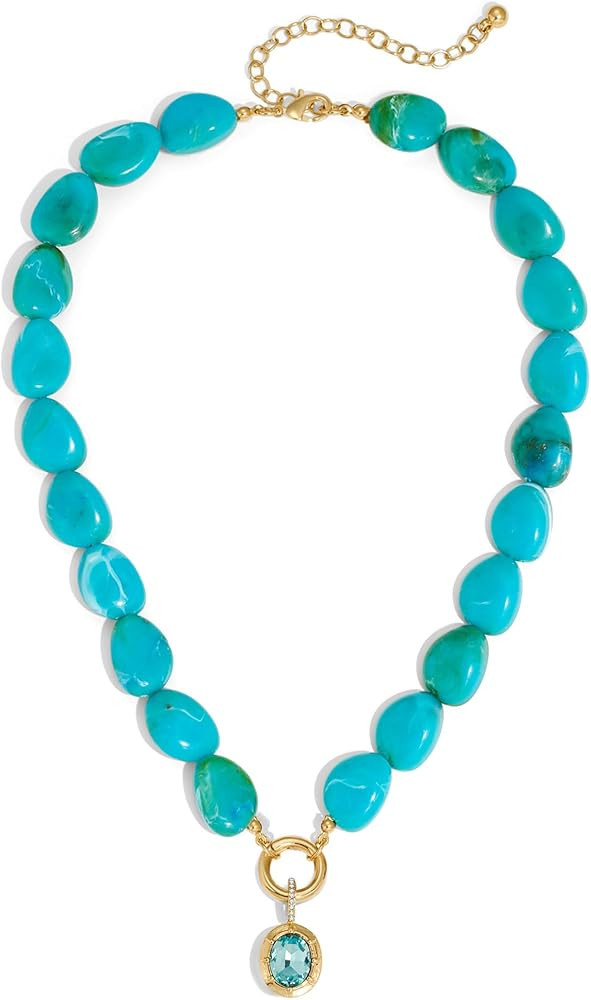 CLASSYZINT Colorful Chunky Necklaces for Women Irregular Chunky Acrylic Beaded Necklace Statement... | Amazon (US)