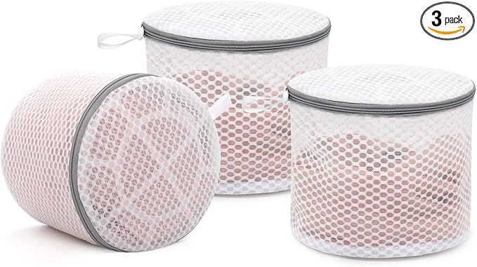 3Pcs Durable Honeycomb Mesh Laundry Bags for Delicates, Lingerie Wash Bag 6 x 7 Inches | Amazon (US)