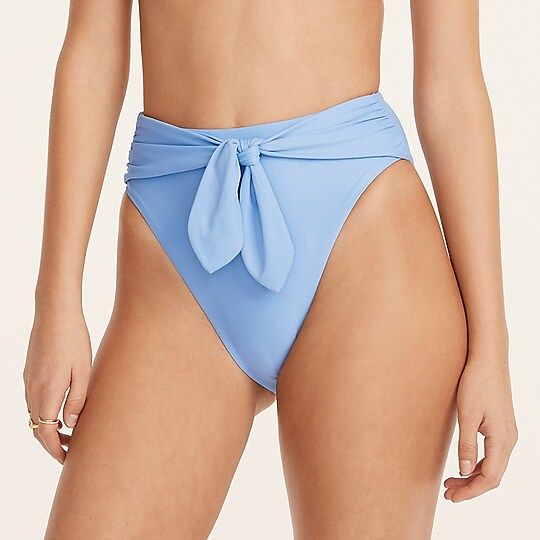 Tie high-rise bikini bottom | J.Crew US