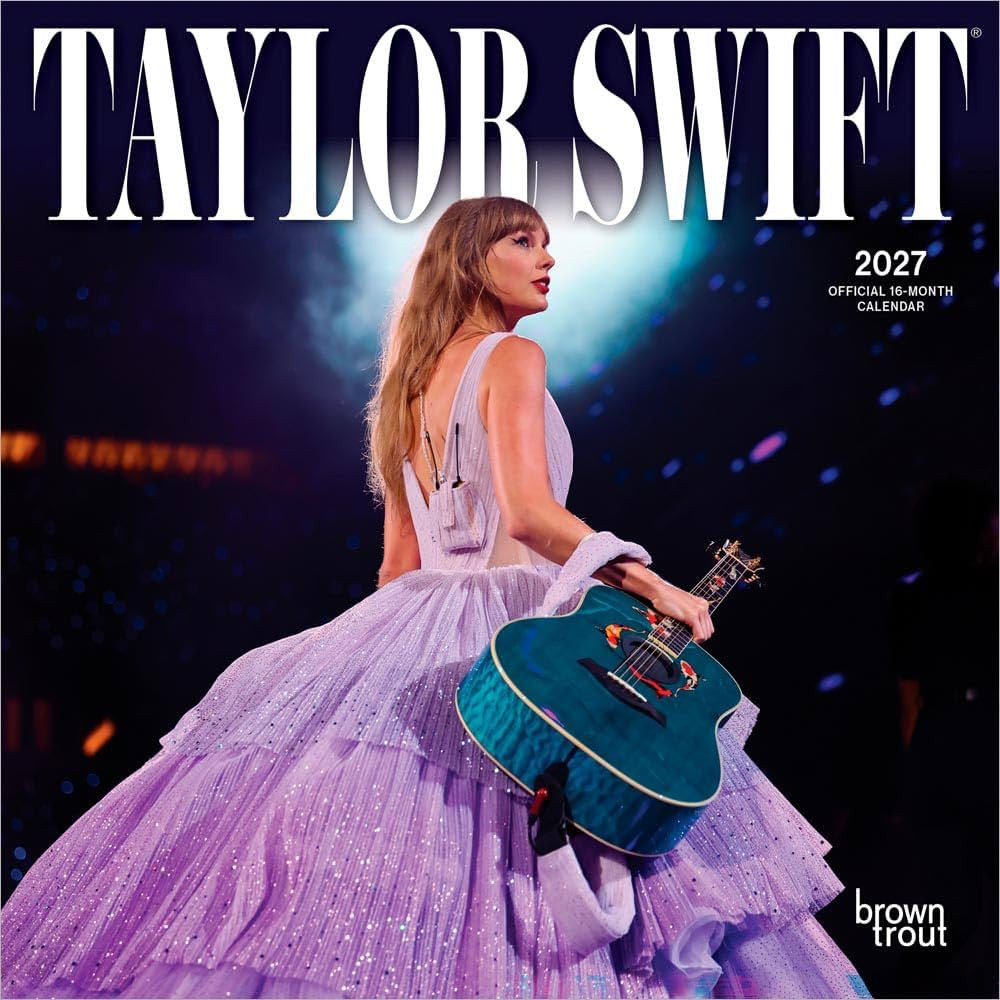 Taylor Swift OFFICIAL | 2027 7 x 14 Inch (Hanging) Monthly Mini Wall Calendar | BrownTrout | Musi... | Amazon (US)