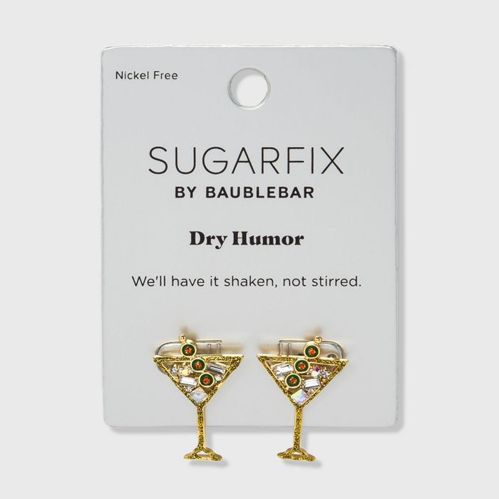 SUGARFIX by BaubleBar Crystal Martini Drop Earrings - Gold | Target