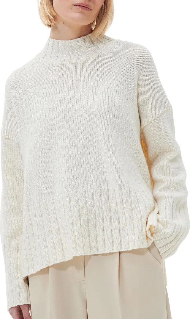 Barbour Winona Cotton & Wool Blend Funnel Neck Sweater | Nordstrom | Nordstrom