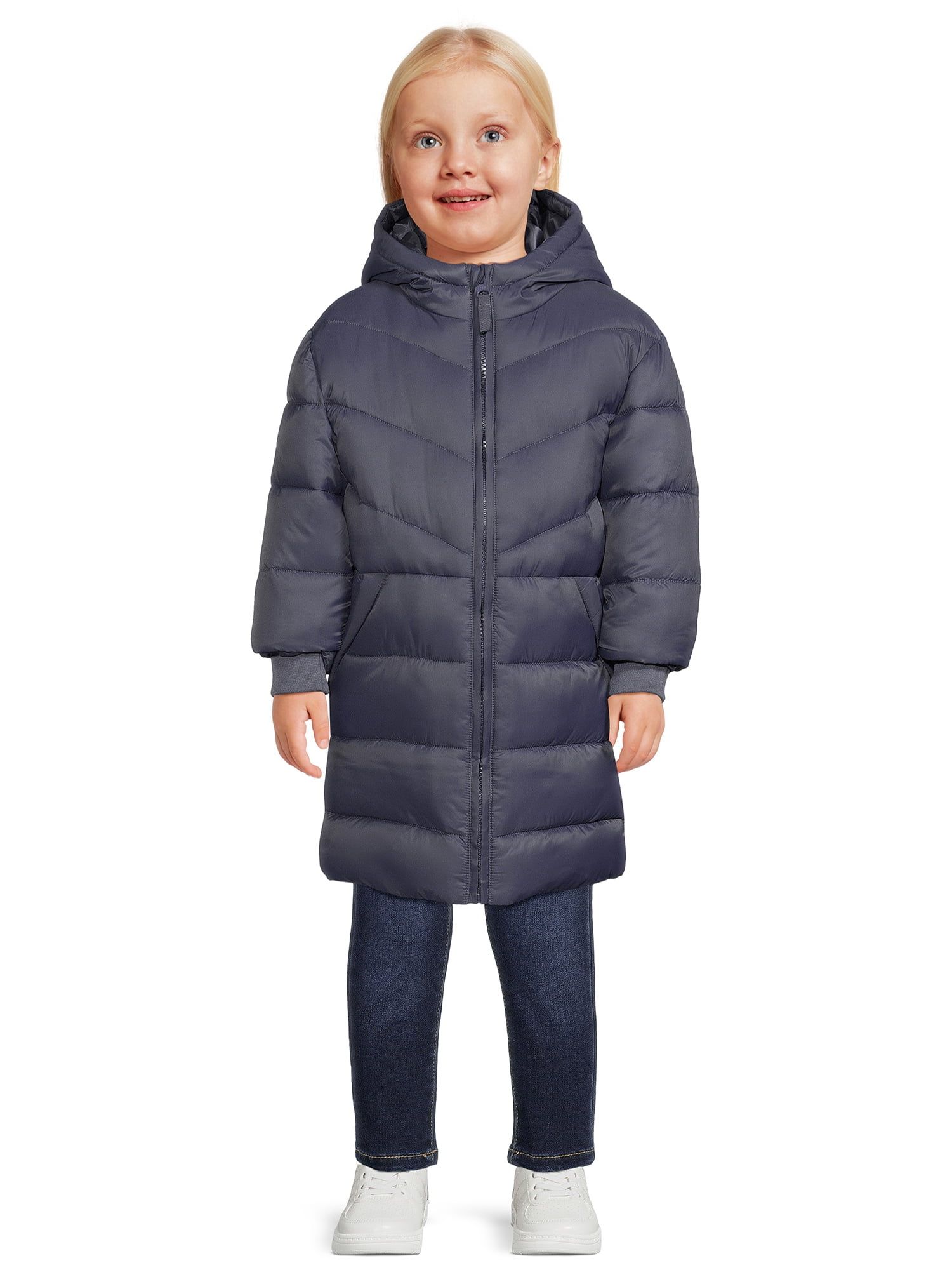 Wonder Nation Toddler Long Length Puffer Jacket, Sizes 12M-5T | Walmart (US)