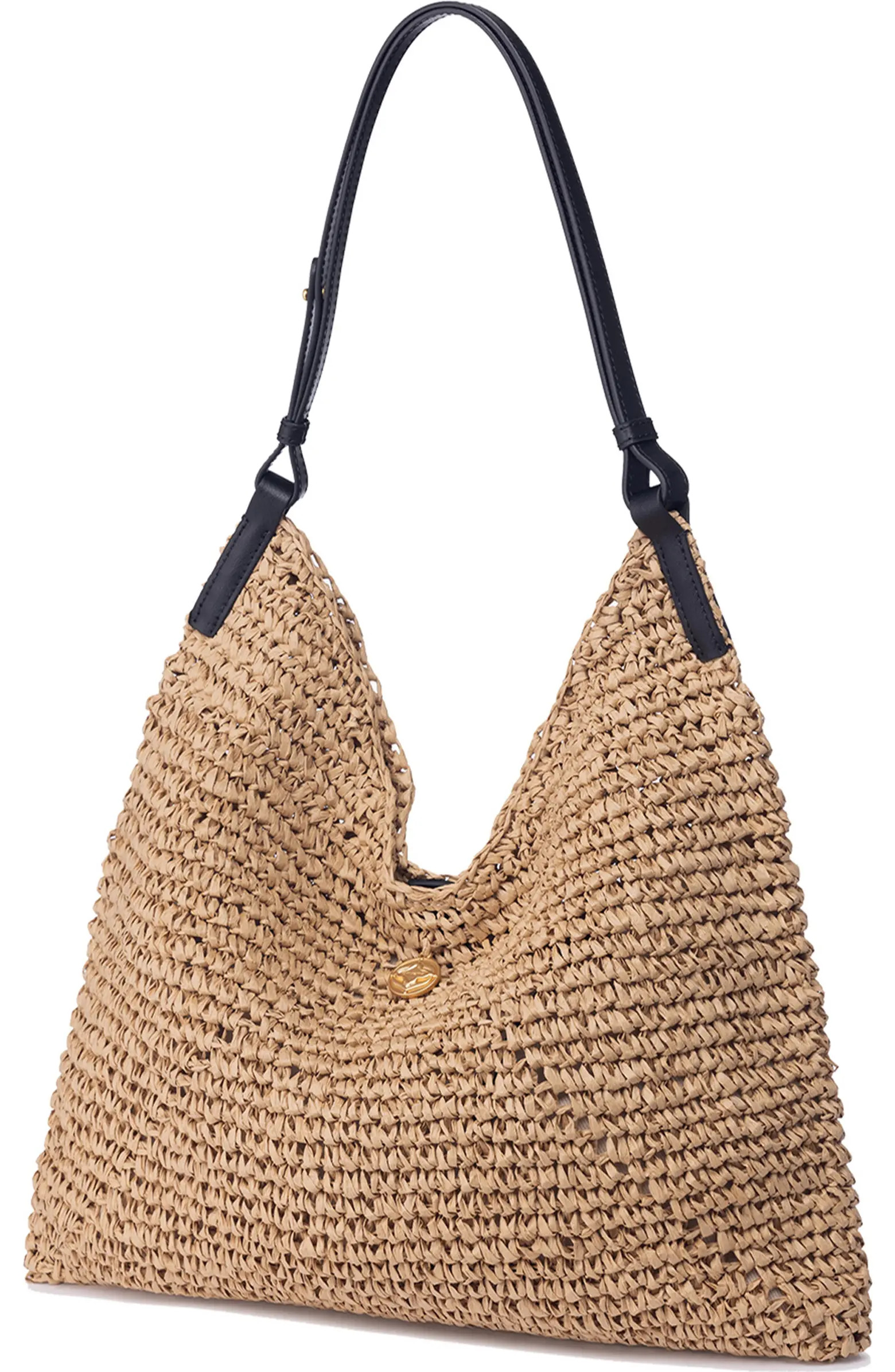 Raffia Triangle Shoulder Bag | Nordstrom