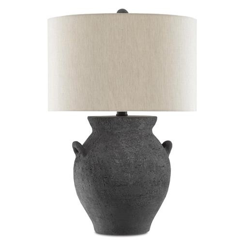 Anthony Global Bazaar Black Terracotta Jar Table Lamp | Kathy Kuo Home
