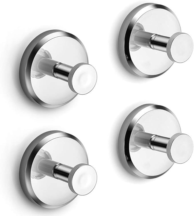 HOME SO Suction Cup Hooks for Shower, Bathroom, Kitchen, Glass Door, Mirror, Tile – Loofah, Tow... | Amazon (US)