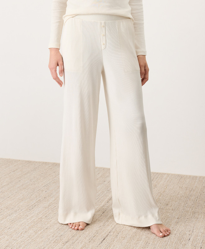 Women’s Dream Rib Wide Leg Lounge Pant made with Organic Cotton | Pact | Pact Apparel