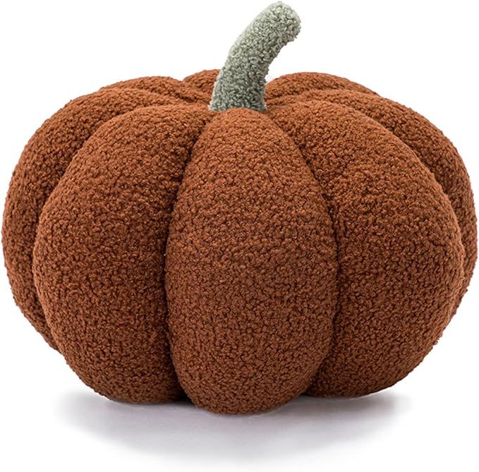 CRIVERY 3D Pumpkin Throw Pillow, Pumpkin Plush Pillow Fleece Stuffed Pumpkins Decoration or Party... | Amazon (US)