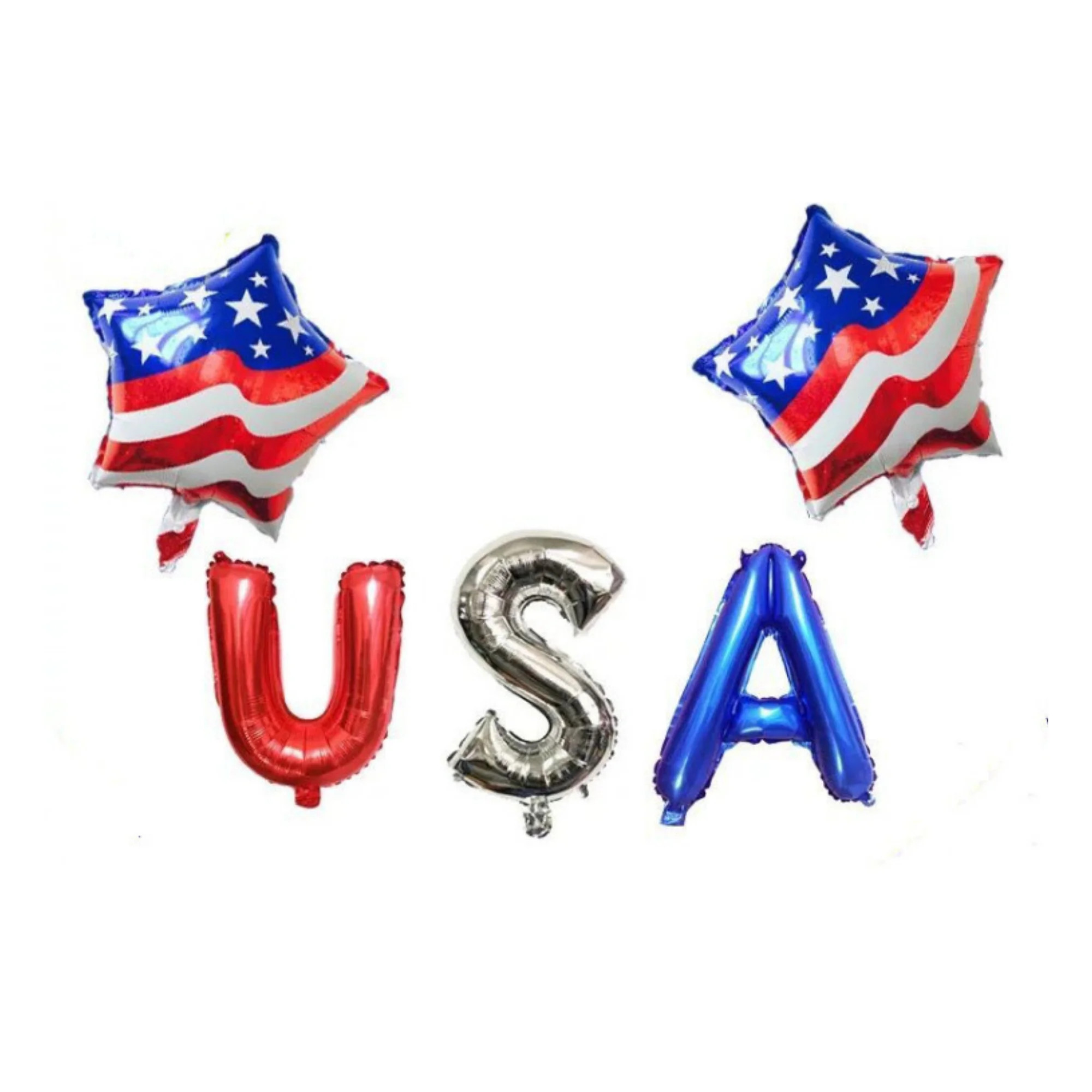USA Letter Balloons and American Flag Star Balloons Set – Patriotic Party Decorations, 4th of J... | Walmart (US)