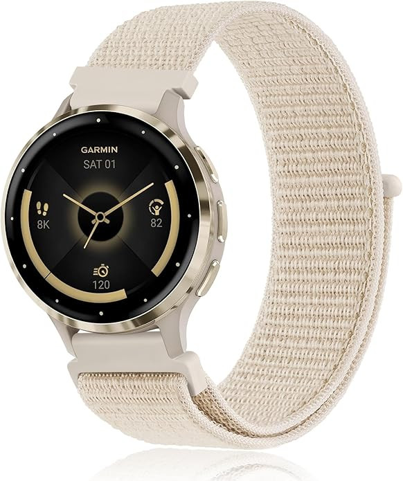 Nylon Band Compatible with Garmin Venu 3S / Venu 4 41mm / Venu 2S / Vivoactive 4S / Vivomove 3S W... | Amazon (US)