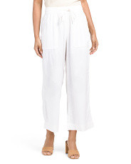 Linen Blend Pull On Pants | Marshalls