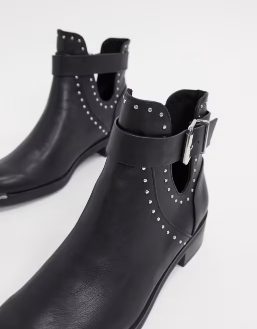 Pull&Bear studded boot in black | ASOS (Global)