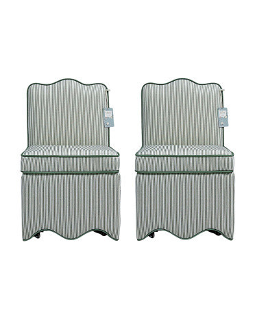 Set Of 2 Scallop Dining Chairs  With Casters | TJ Maxx