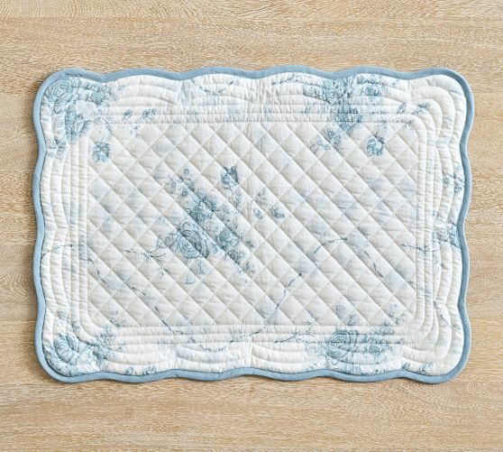 LoveShackFancy Rose Quilted Cotton Placemats - Set of 4 | Pottery Barn (US)