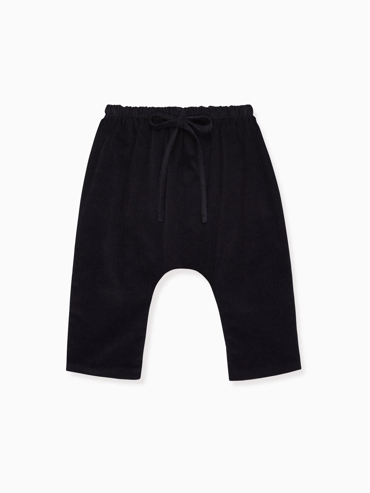 Navy Alex Corduroy Baby Trousers | La Coqueta (US)