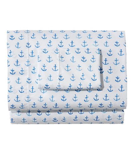 Sara Fitz™ Anchor Percale Sheet Collection | L.L. Bean