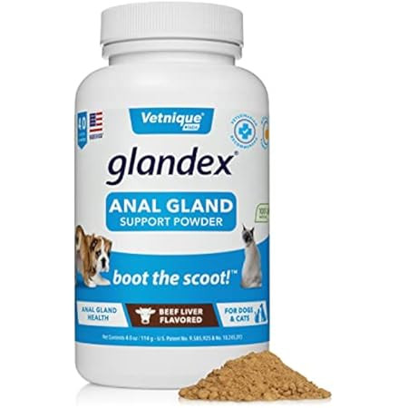 Glandex Dog & Cat Anal Gland Fiber Supplement Vegan Powder 5.5oz with Pumpkin & Digestive Enzymes –  | Amazon (US)