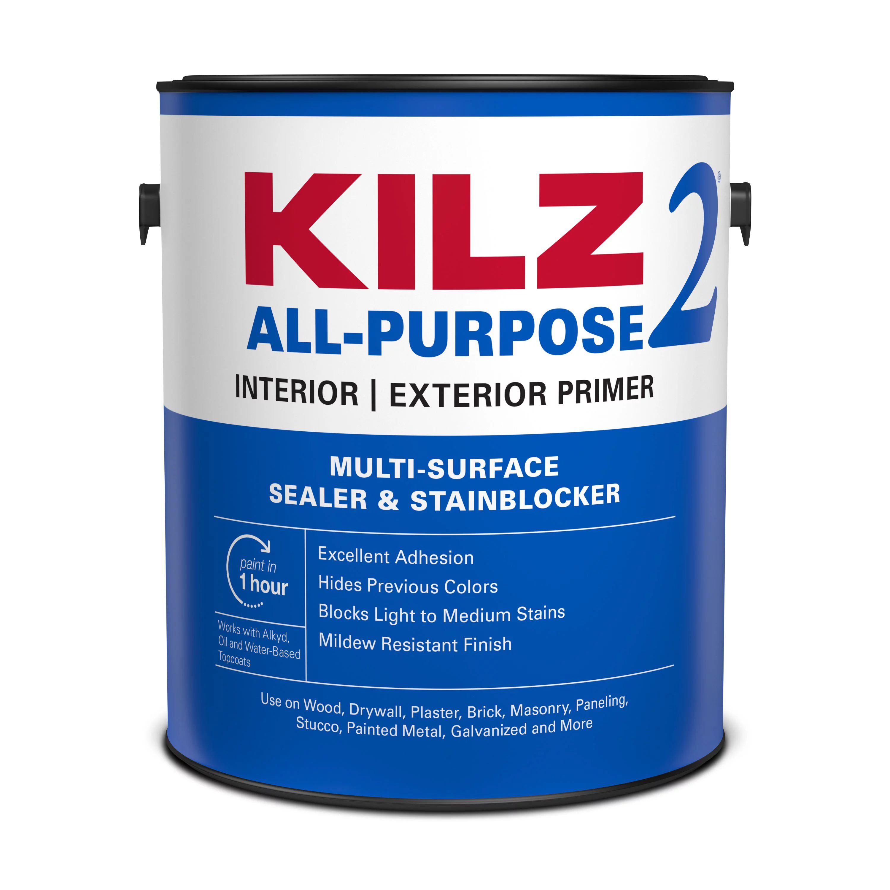 KILZ 2 All-Purpose Latex Primer, Interior/Exterior, 1 Gallon | Walmart (US)