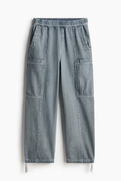 H & M - Loose Fit Cargo Jeans - Blue | H&M (US + CA)