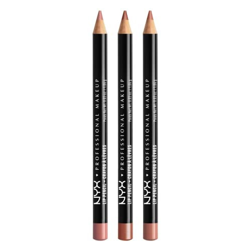 NYX PROFESSIONAL MAKEUP Slim Lip Liner Set, Long-Lasting Creamy Lip Liner Pack Of 3 (Peakaboo Neutral, Nude Pink, Ever) | Amazon (US)