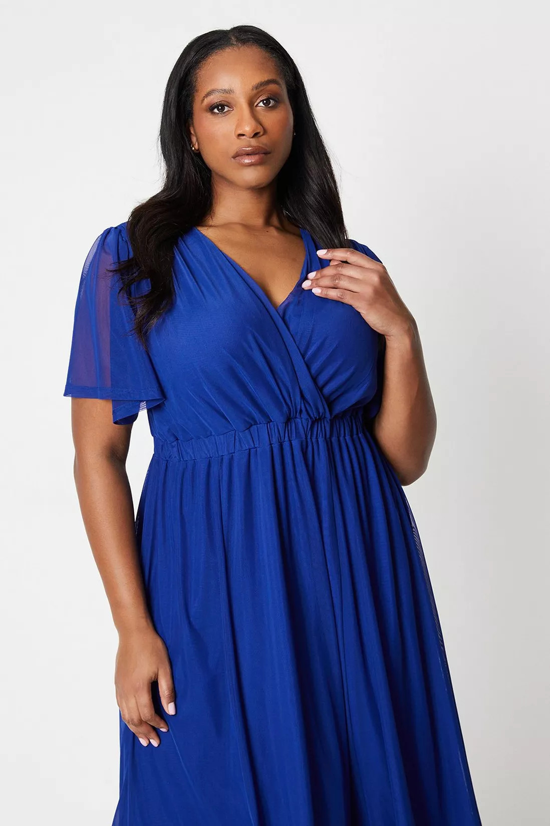 Curve Ruched Front Maxi Dress | Debenhams UK