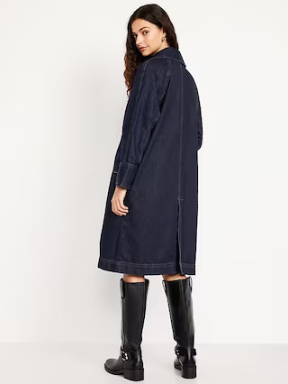 Long Denim Barn Coat | Old Navy (US)