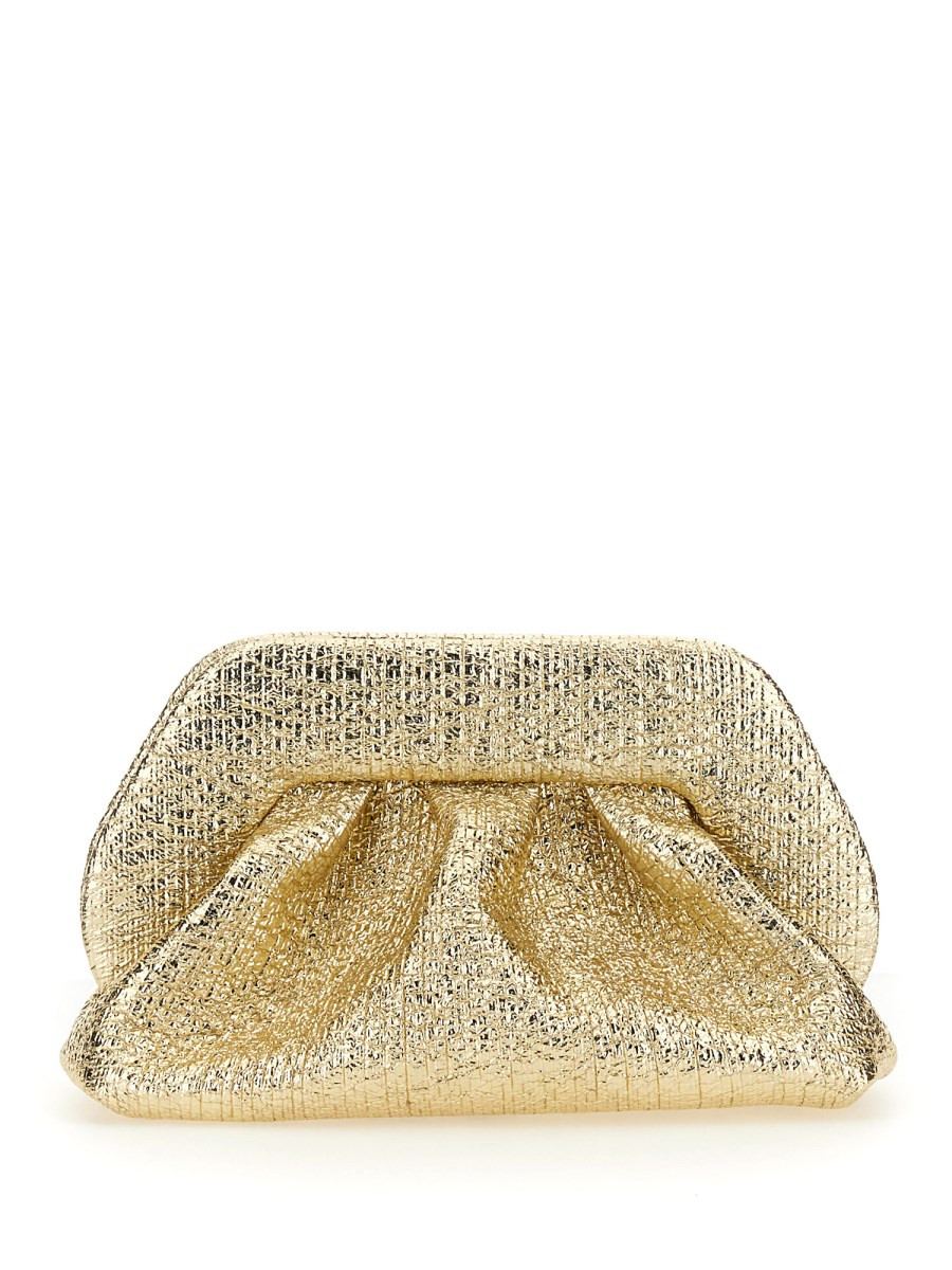 CLUTCH TIA CRUMPLED LAMINATED | Eleonora Bonucci Worldwide Luxury
