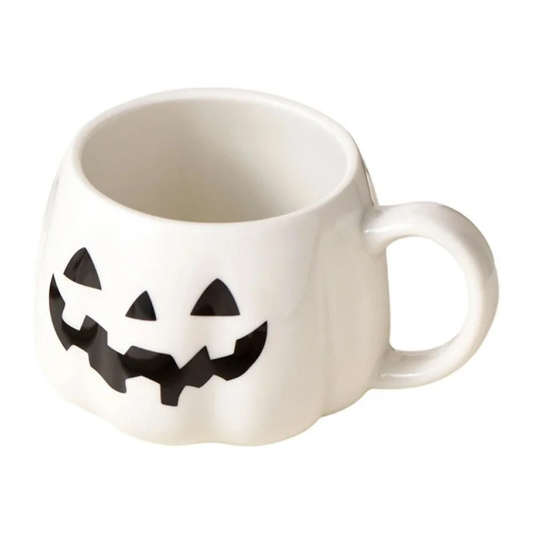 Halloween Pumpkin Face Ceramic Coffee Mug Cute Orange Trick Or Cup Fall Drinkware For Adults Kids... | Walmart (US)