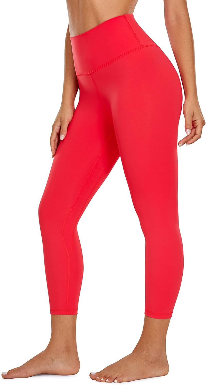 CRZ YOGA Women's Naked Feeling Workout Capris Leggings 21 Inches - Gym Compression Tummy Control ... | Amazon (US)
