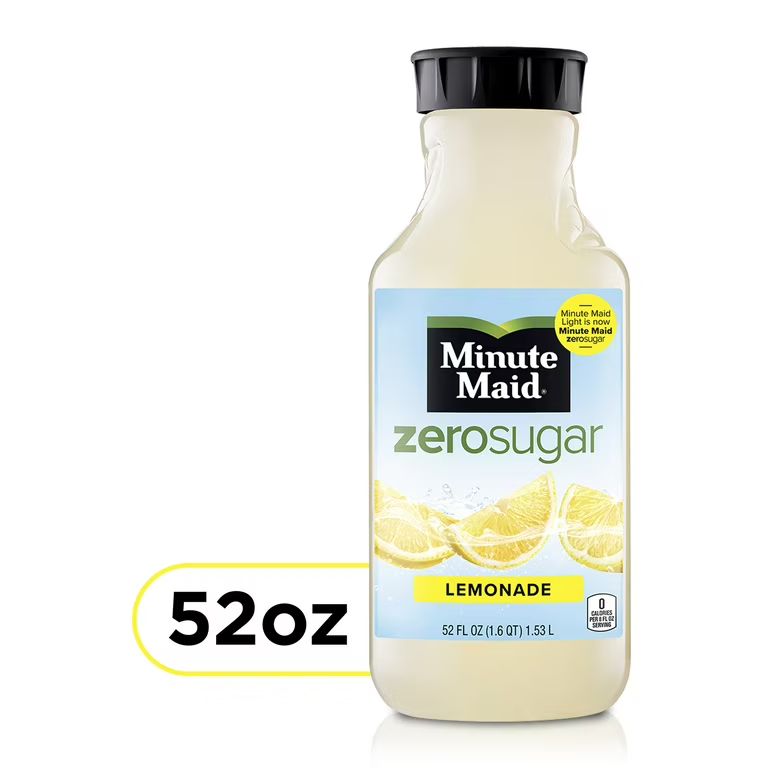 Minute Maid Zero Sugar Lemonade Juice, 52 fl oz Bottle | Walmart (US)
