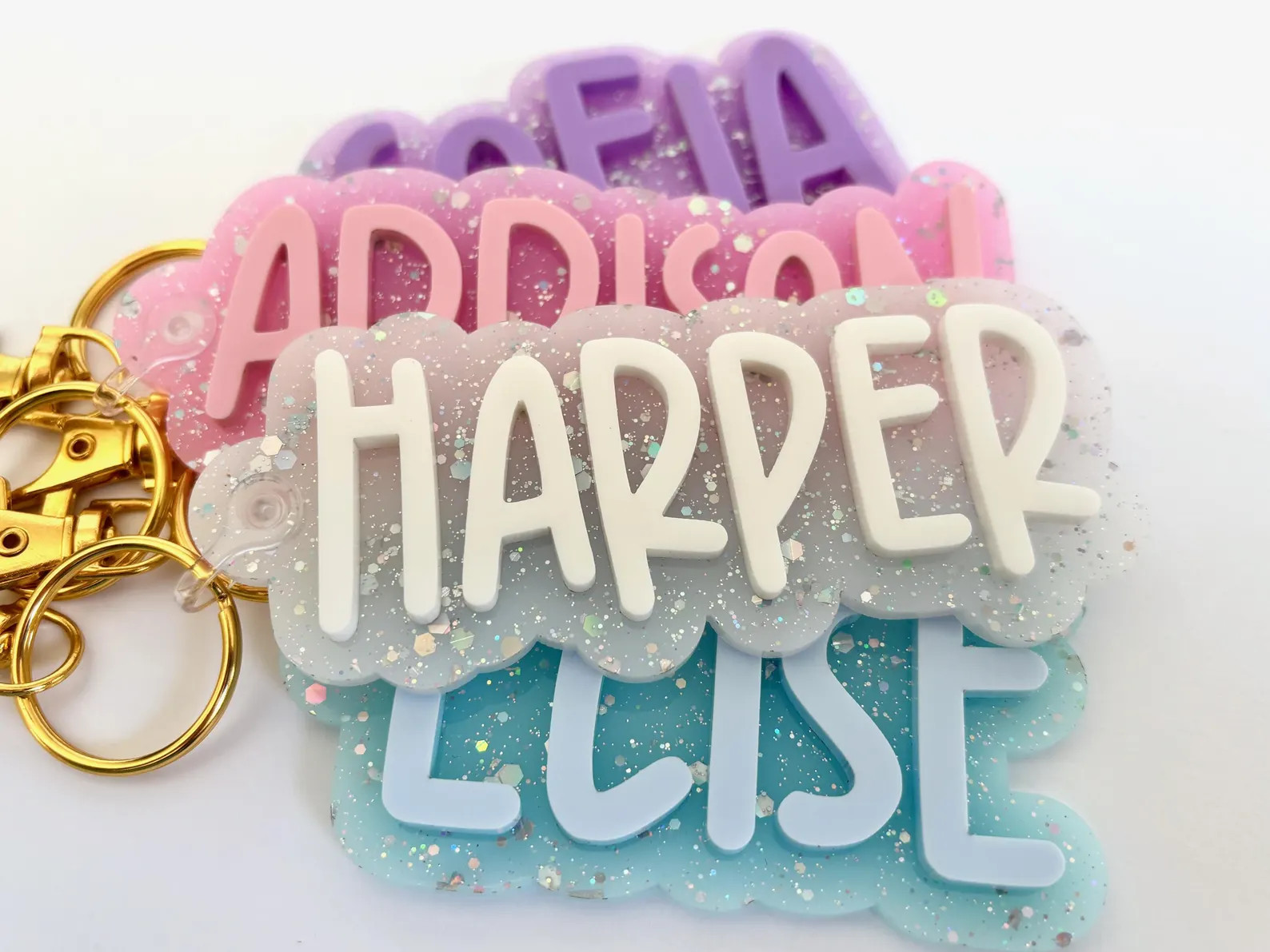 Personalized Name Keychain / Backpack Tag / Personalized Name Keychain / Purse Charm / Bag Access... | Etsy (US)